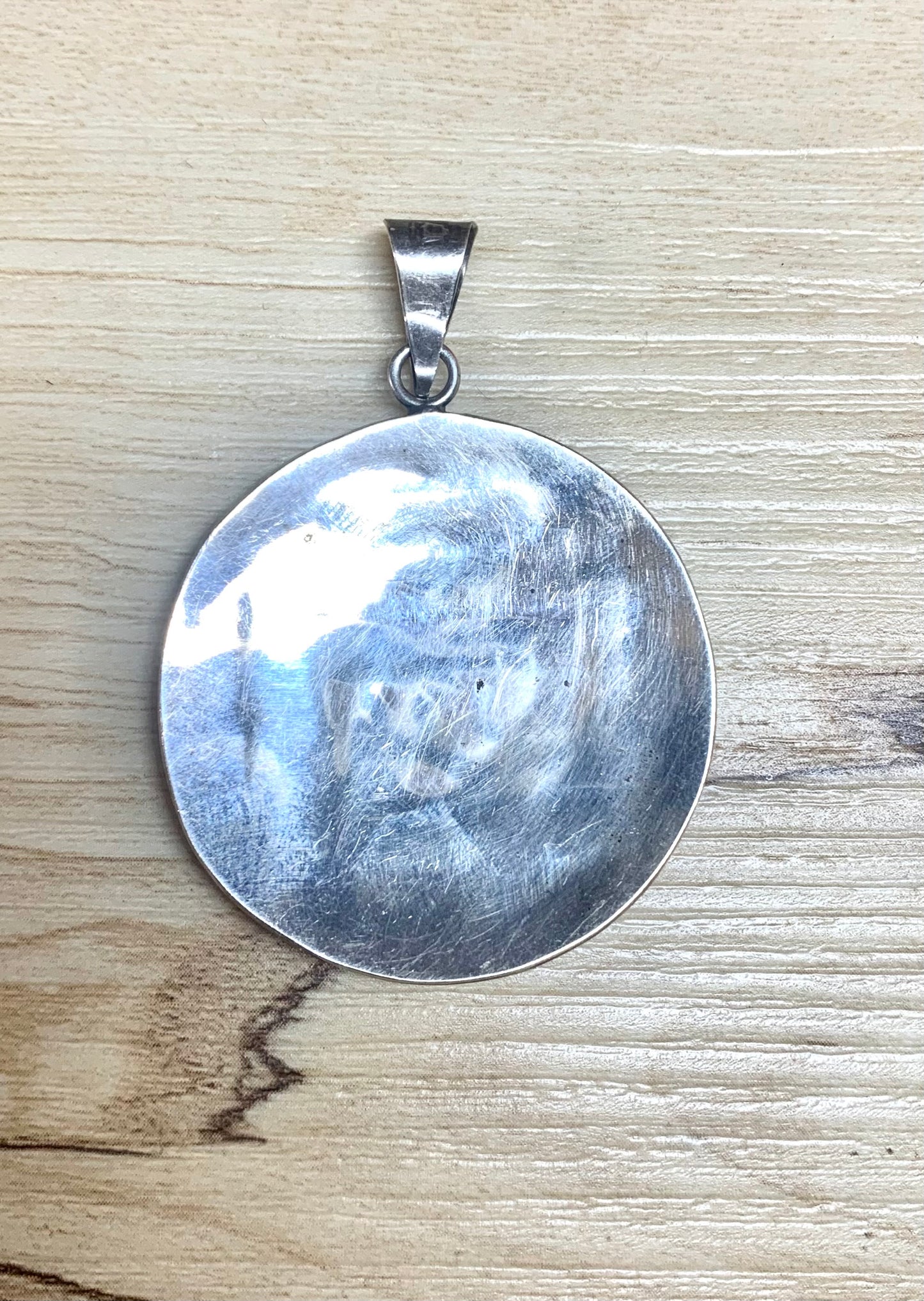 Sterling Silver Taxco Mexico Turquoise Inlay Pendant